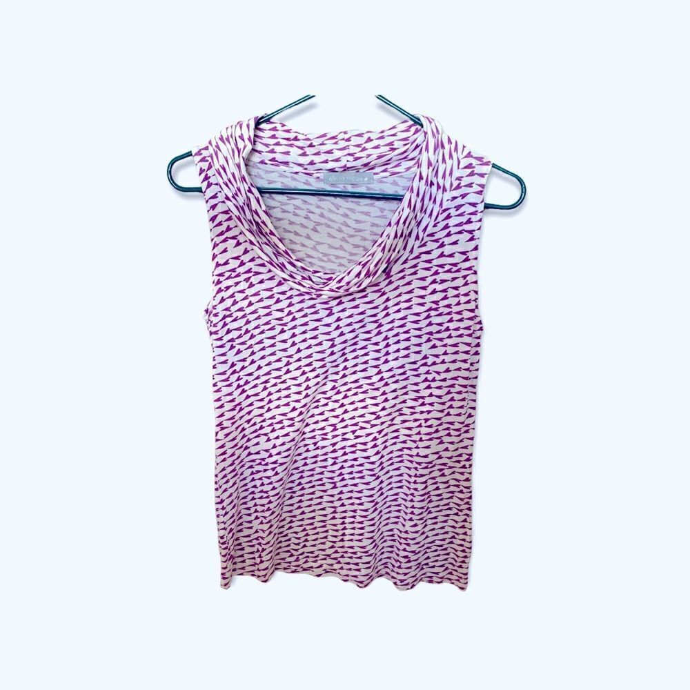 Olivia Moon Sleeveless Cowl Neck Blouse Size Small